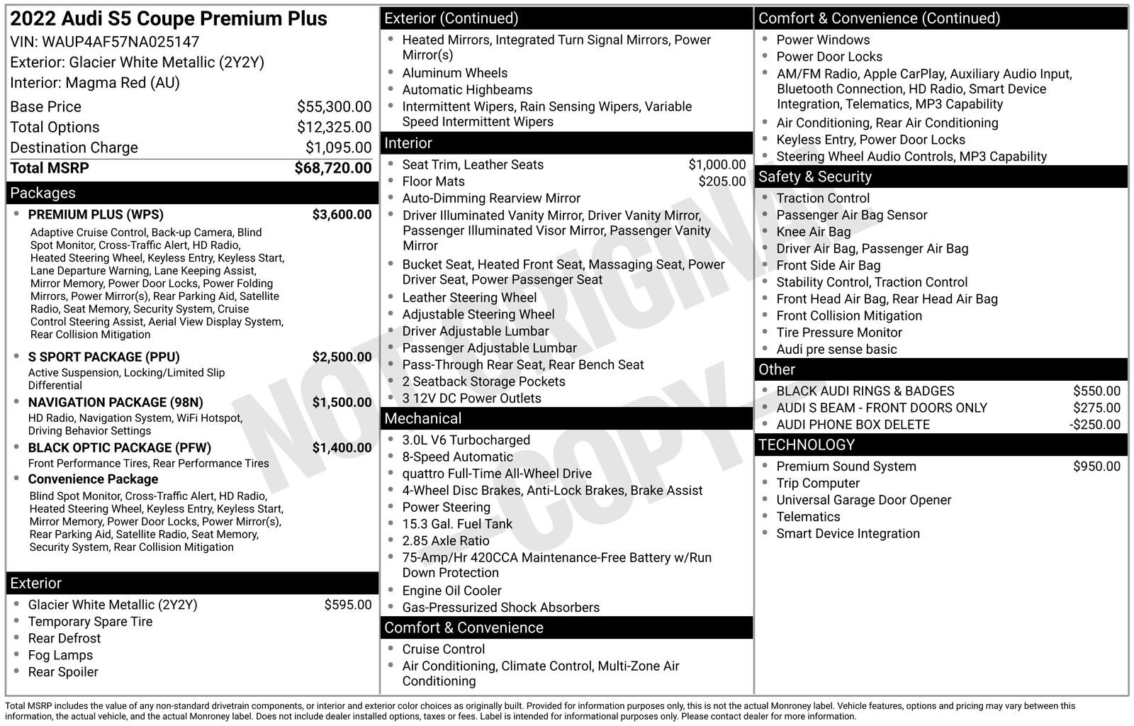 Used 2022 Audi S5 Premium Plus w/ Premium Plus image 41