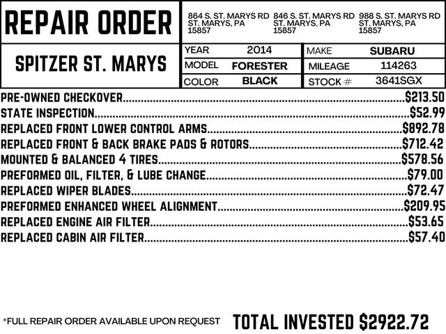 Used 2014 Subaru Forester 2.5i Touring w/ Protection Package #2 image 2