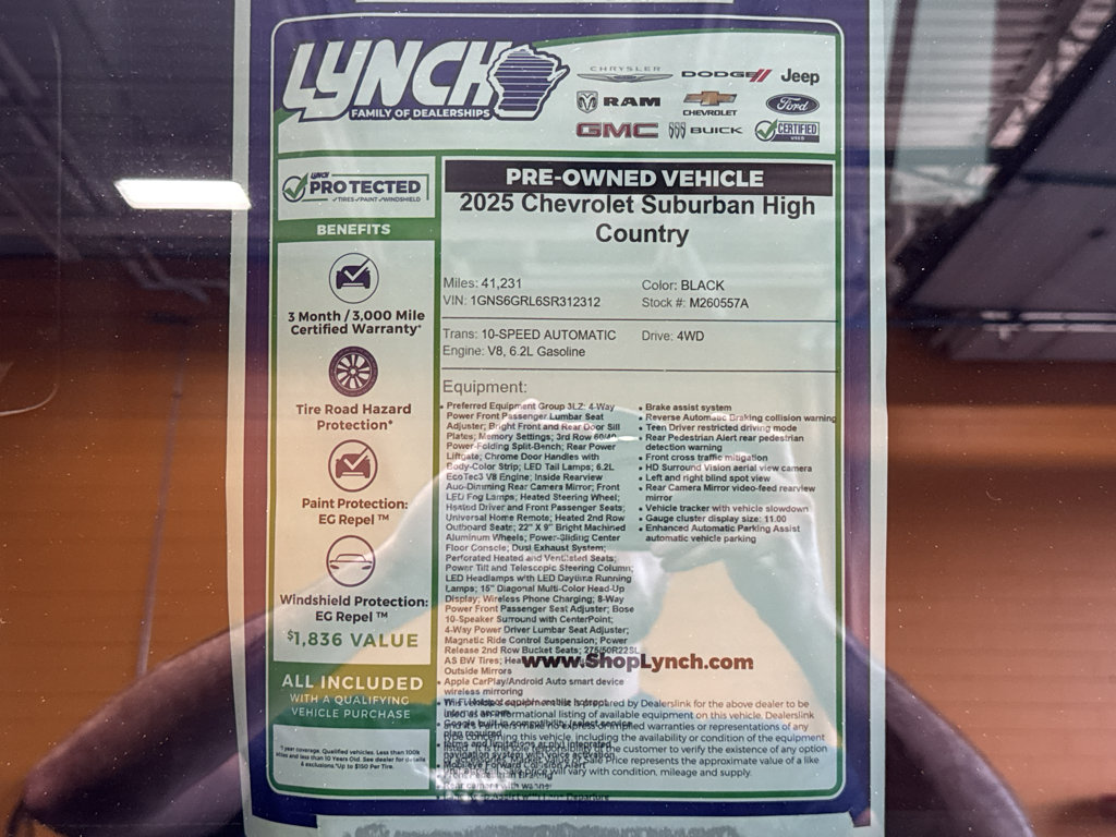 Used 2025 Chevrolet Suburban High Country AWD/4WD image 43