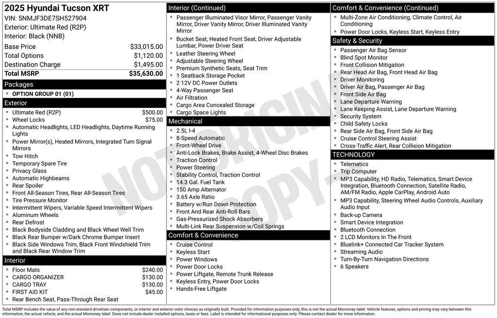Certified 2025 Hyundai Tucson XRT FWD image 28