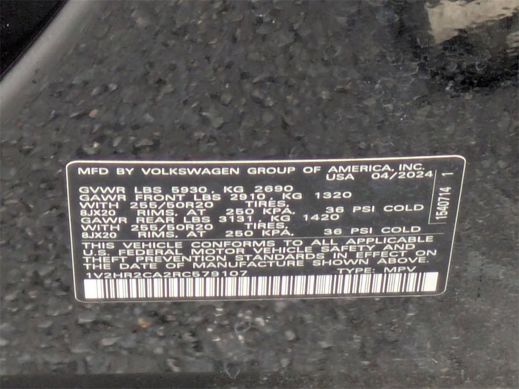 Used 2024 Volkswagen Atlas SE image 34