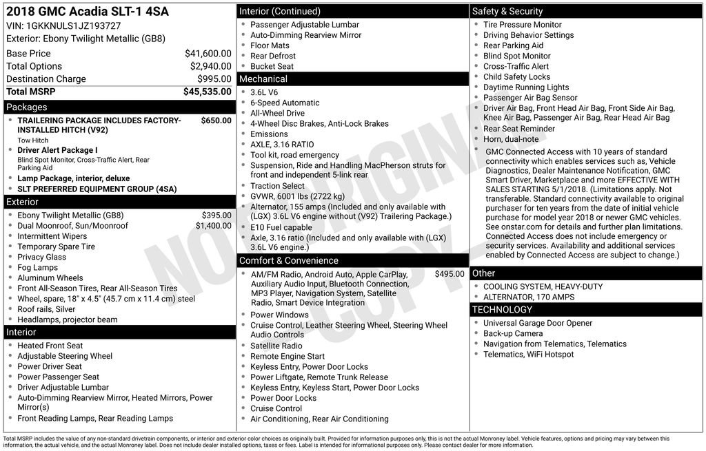 Used 2018 GMC Acadia SLT image 15