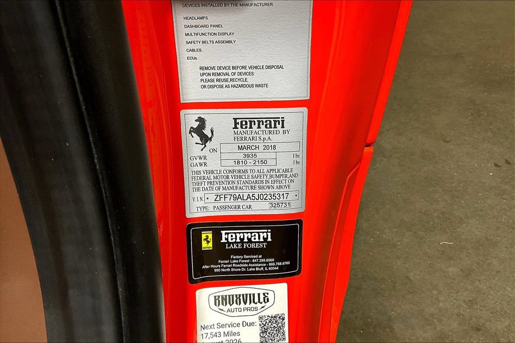 Used 2018 Ferrari 488 GTB RWD image 17
