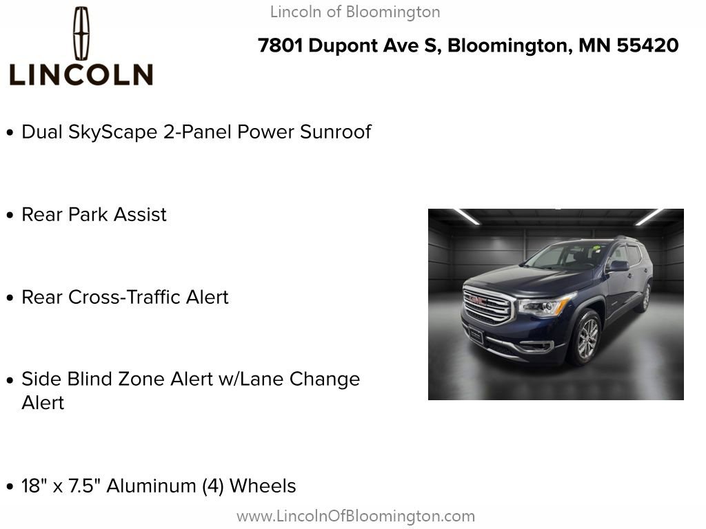 Used 2017 GMC Acadia SLE w/ Driver Alert Package I AWD/4WD image 9