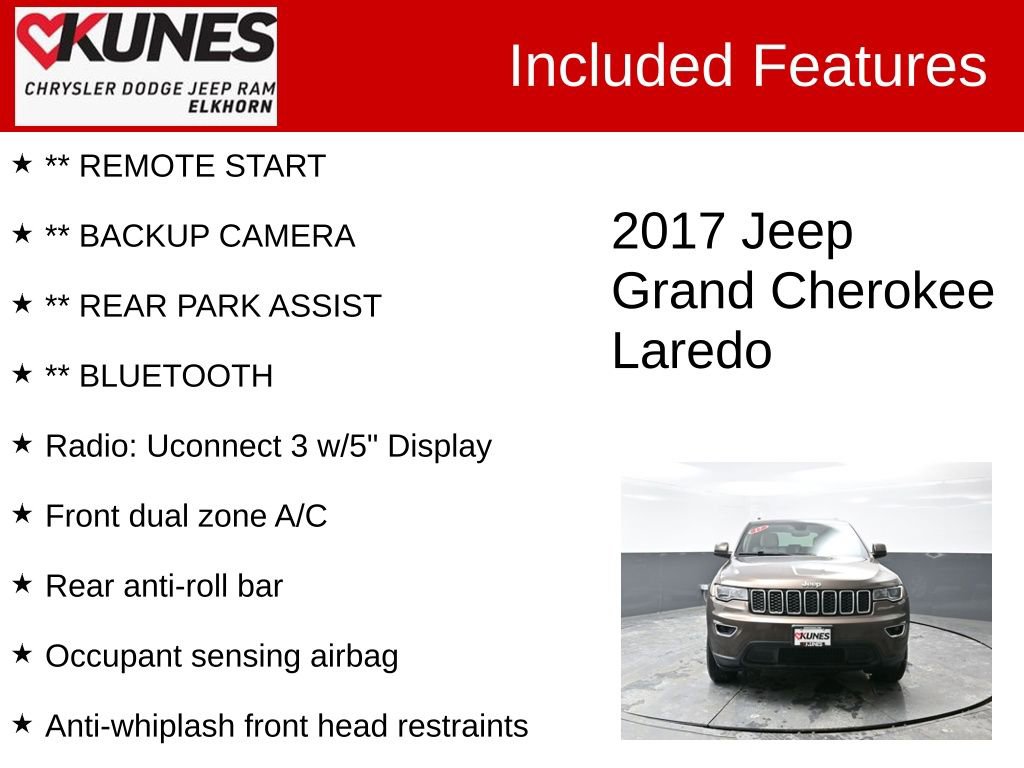 Used 2017 Jeep Grand Cherokee Laredo w/ Quick Order Package 23E image 3