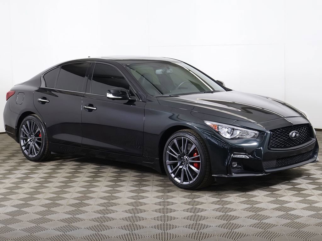 Used 2023 INFINITI Q50 Red Sport 400 w/ Black Opal Edition image 2