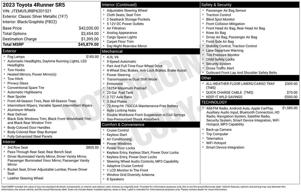 Certified 2023 Toyota 4Runner SR5 AWD/4WD image 63