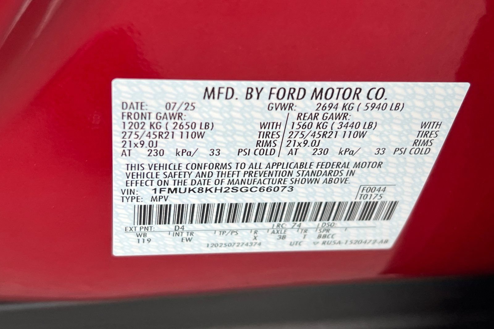 Used 2025 Ford Explorer ST-Line w/ Premium Package AWD/4WD image 34