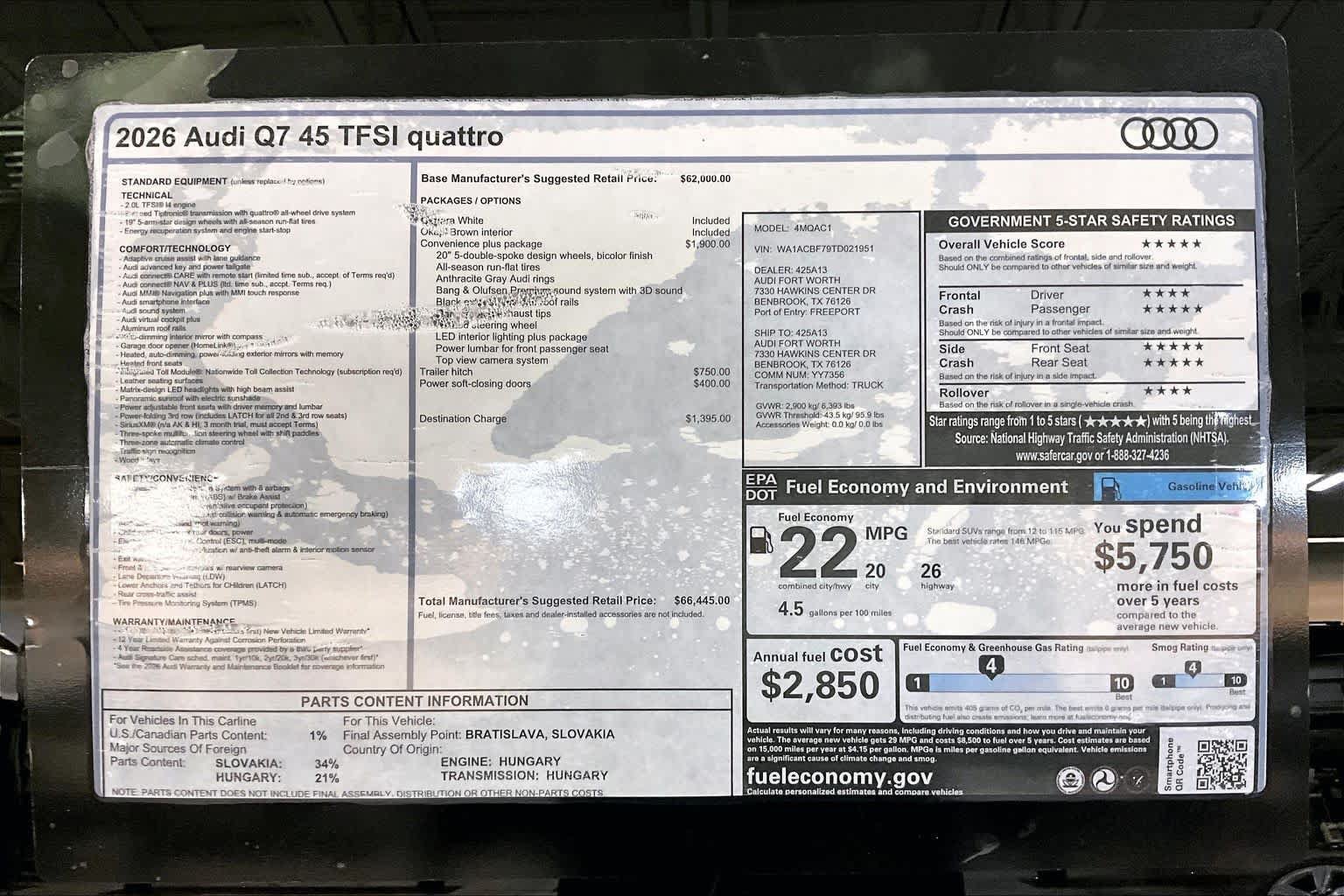 New 2026 Audi Q7 2.0T Premium AWD/4WD image 16