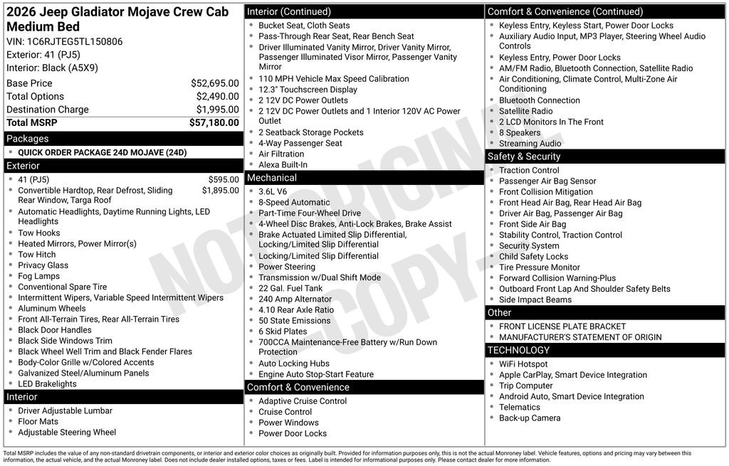Used 2026 Jeep Gladiator Mojave image 29