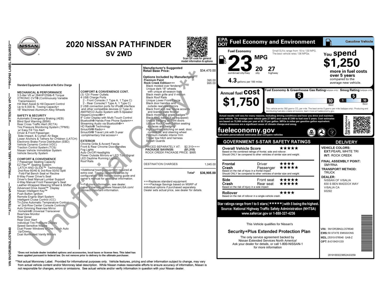 Used 2020 Nissan Pathfinder SV w/ Rock Creek Edition image 51