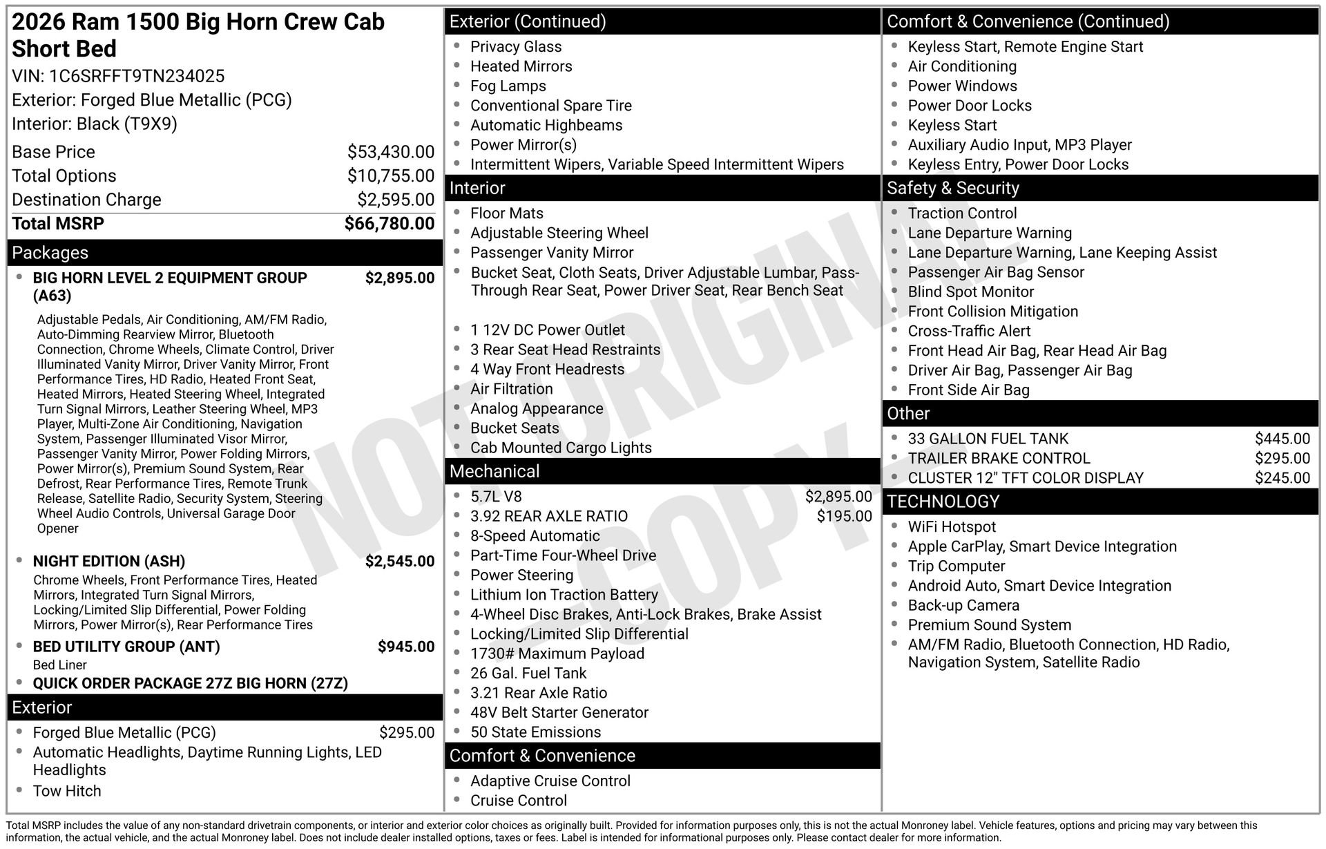New 2026 RAM 1500 Big Horn image 3