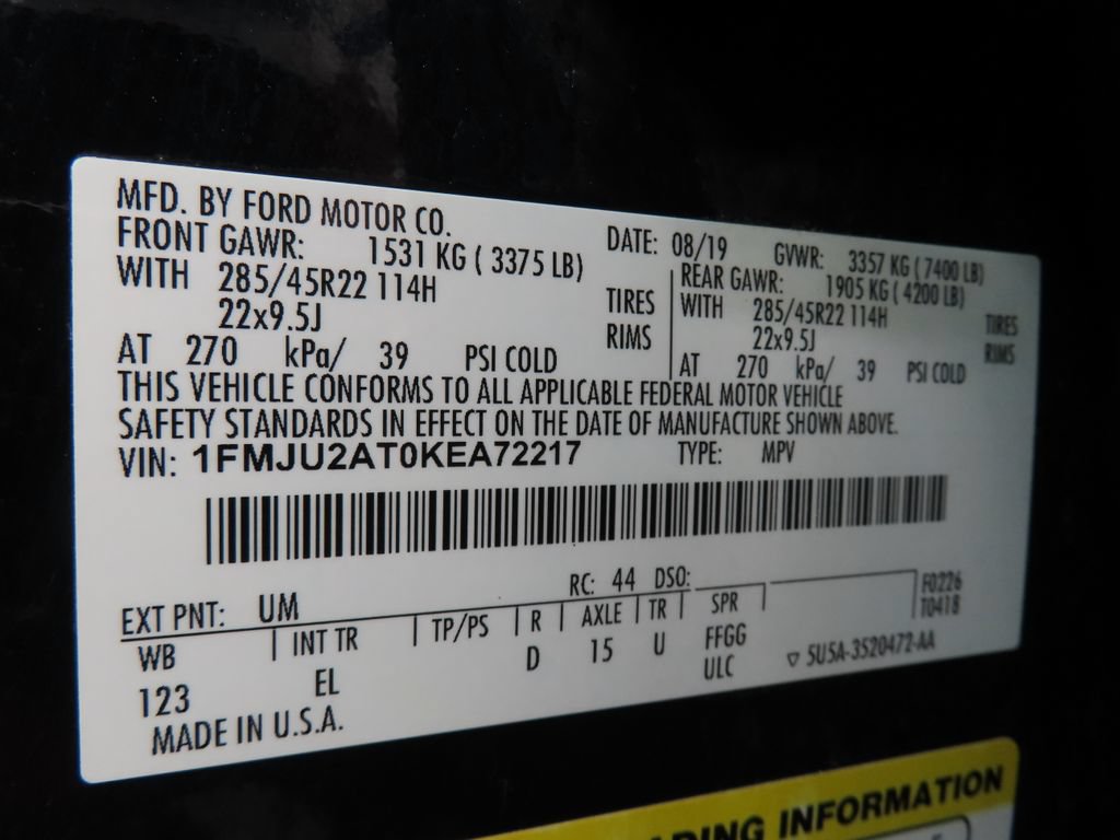 Used 2019 Ford Expedition Limited w/ Equipment Group 302A AWD/4WD image 60