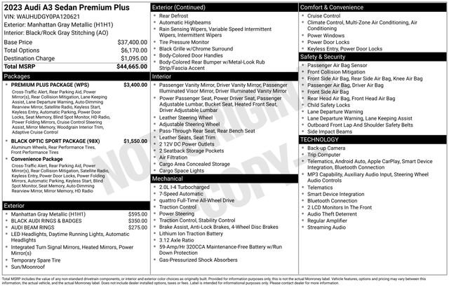 Used 2023 Audi A3 2.0T Premium Plus w/ Premium Plus Package image 27