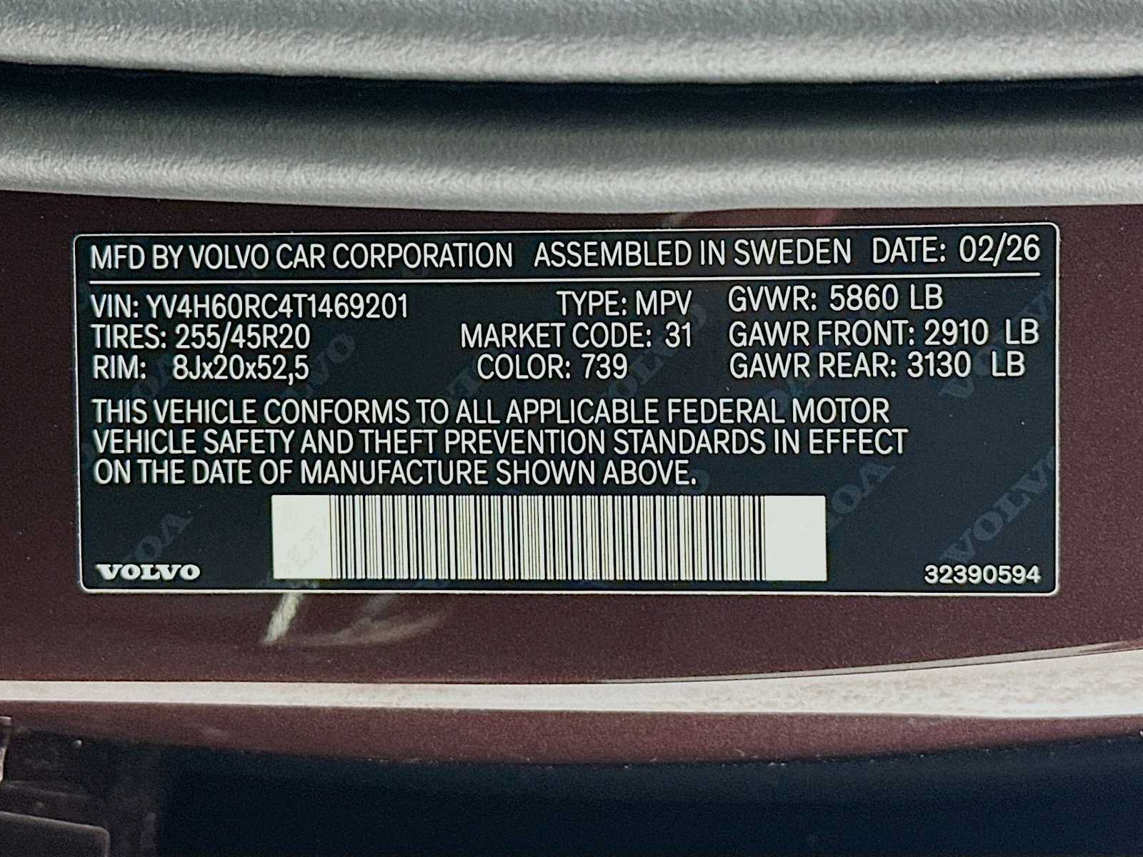 New 2026 Volvo XC60 T8 Plus w/ Protection Package Premier AWD/4WD image 29