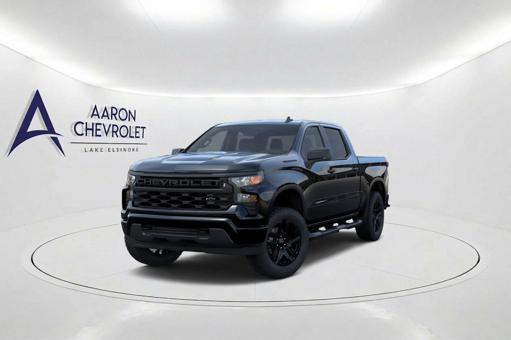 New 2026 Chevrolet Silverado 1500 Custom w/ Turbomax Blackout Package RWD image 2