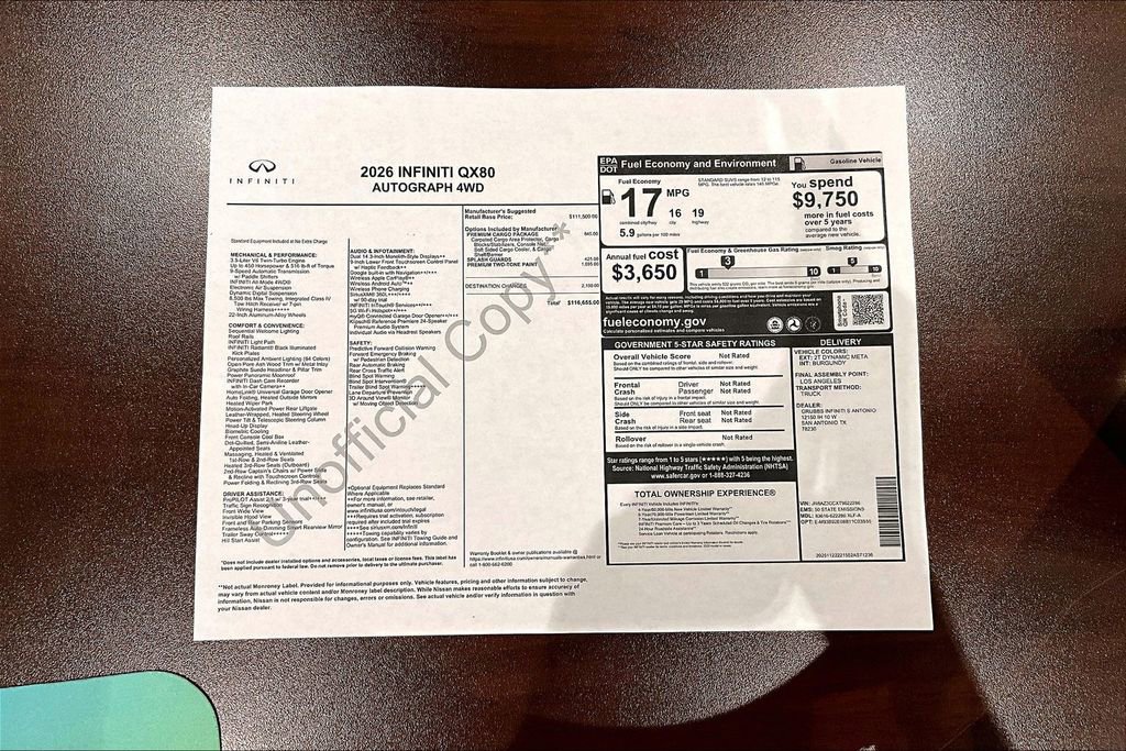 New 2026 INFINITI QX80 Autograph image 20