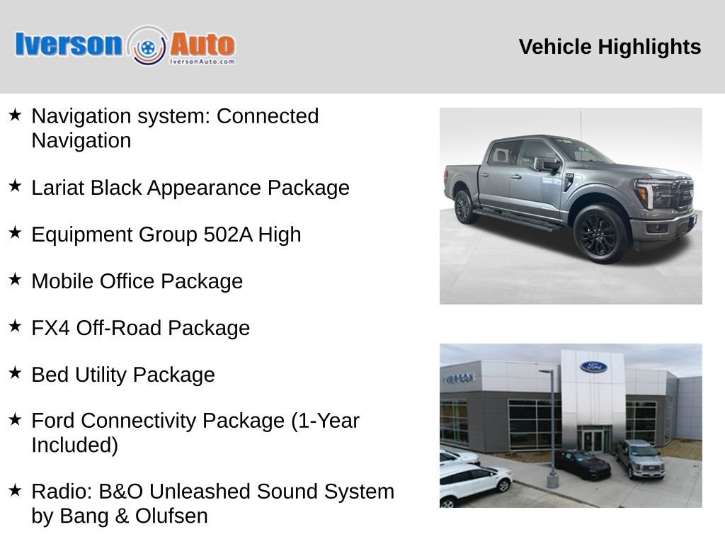 Used 2026 Ford F150 Lariat w/ Equipment Group 502A High AWD/4WD image 2
