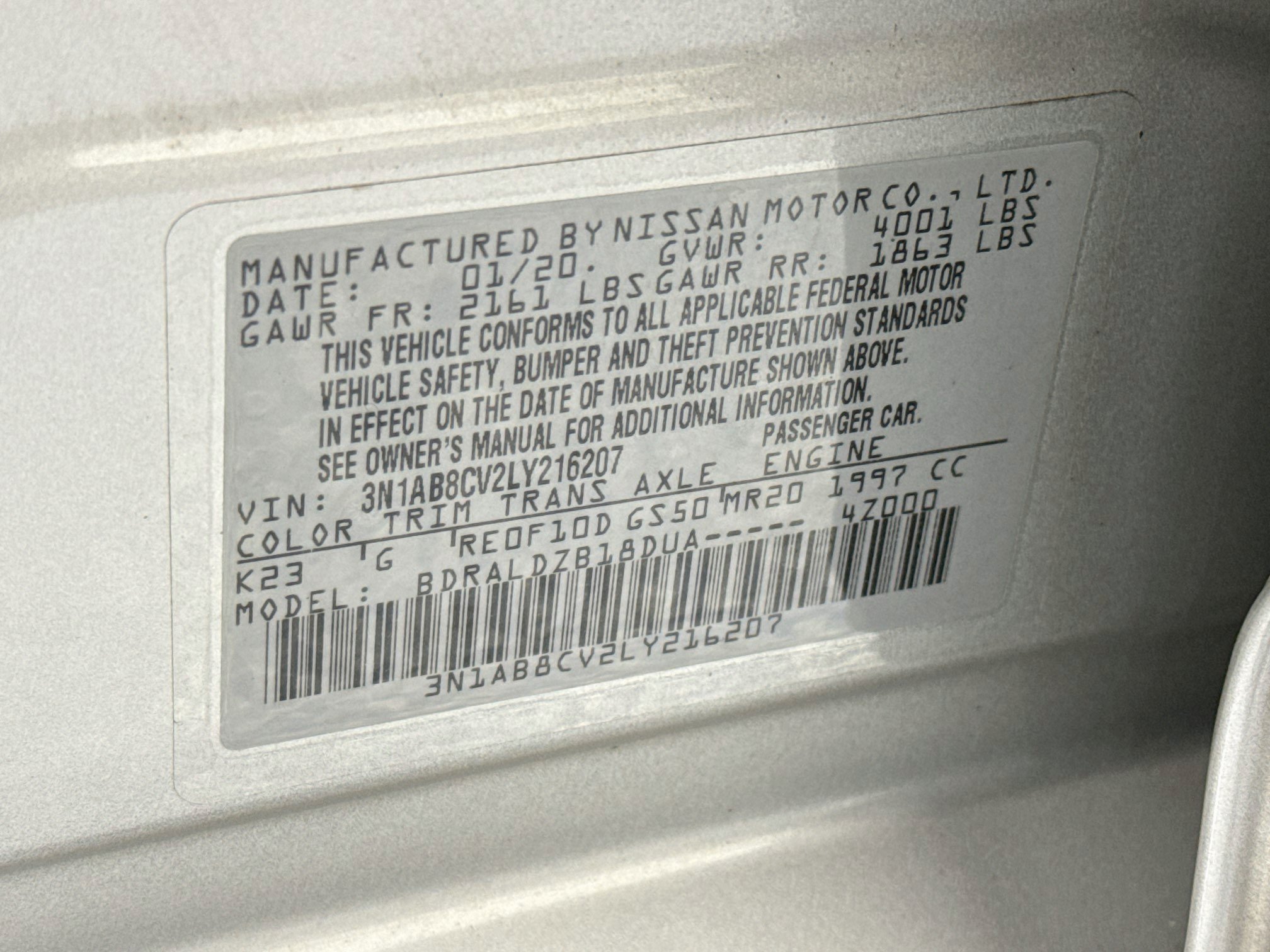 Used 2020 Nissan Sentra SV w/ Lighting Package FWD image 29