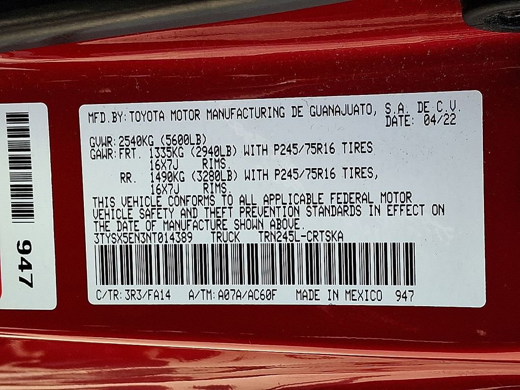 Used 2022 Toyota Tacoma SR AWD/4WD image 19