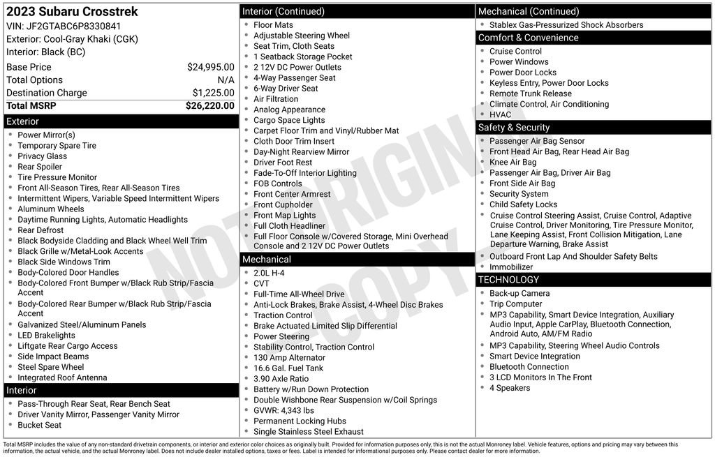 Certified 2023 Subaru Crosstrek 2.0i AWD/4WD image 51