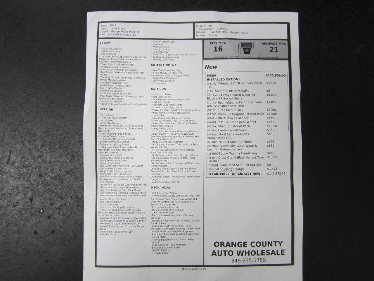 Used 2023 Land Rover Range Rover SE AWD/4WD image 36