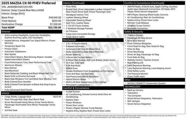 New 2025 MAZDA CX-90 Plug-In Hybrid w/ Preferred image 26