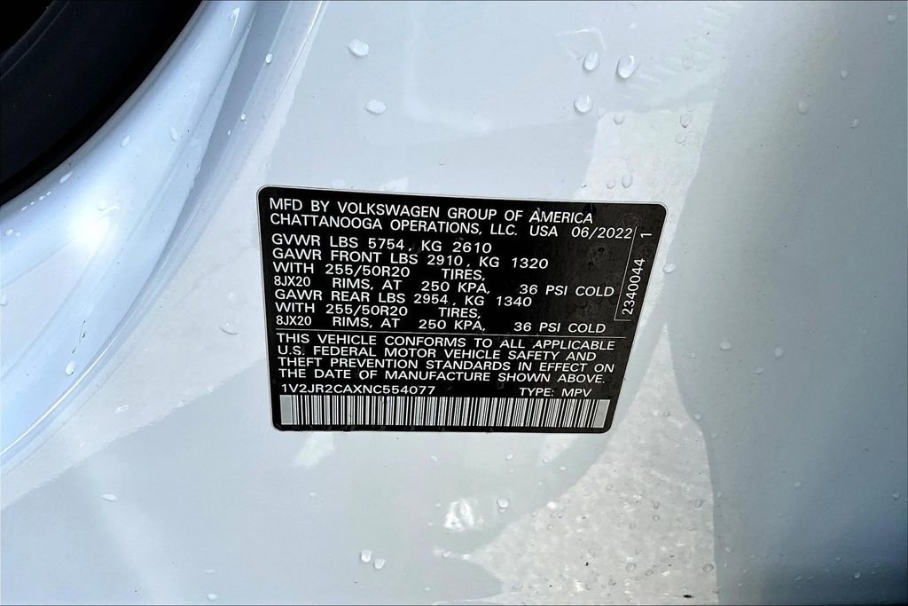 Used 2022 Volkswagen Atlas SE FWD image 19