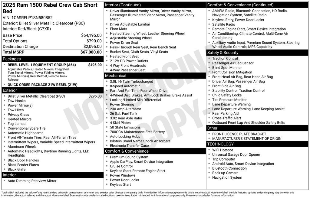 Used 2025 RAM 1500 Rebel w/ Rebel Level 1 Equipment Group image 10