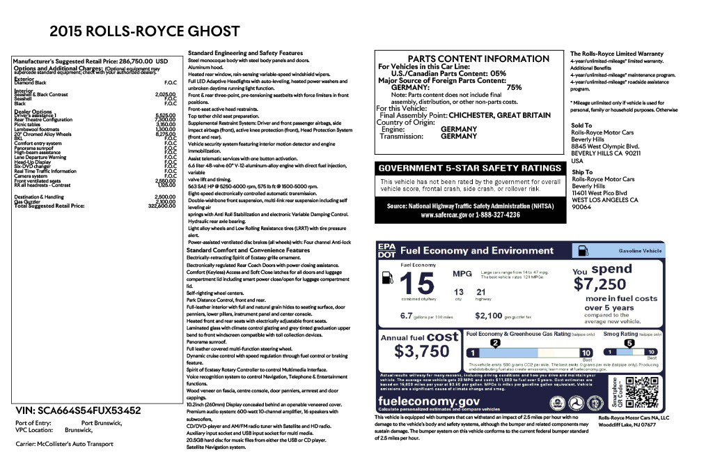 Used 2015 Rolls-Royce Ghost image 5