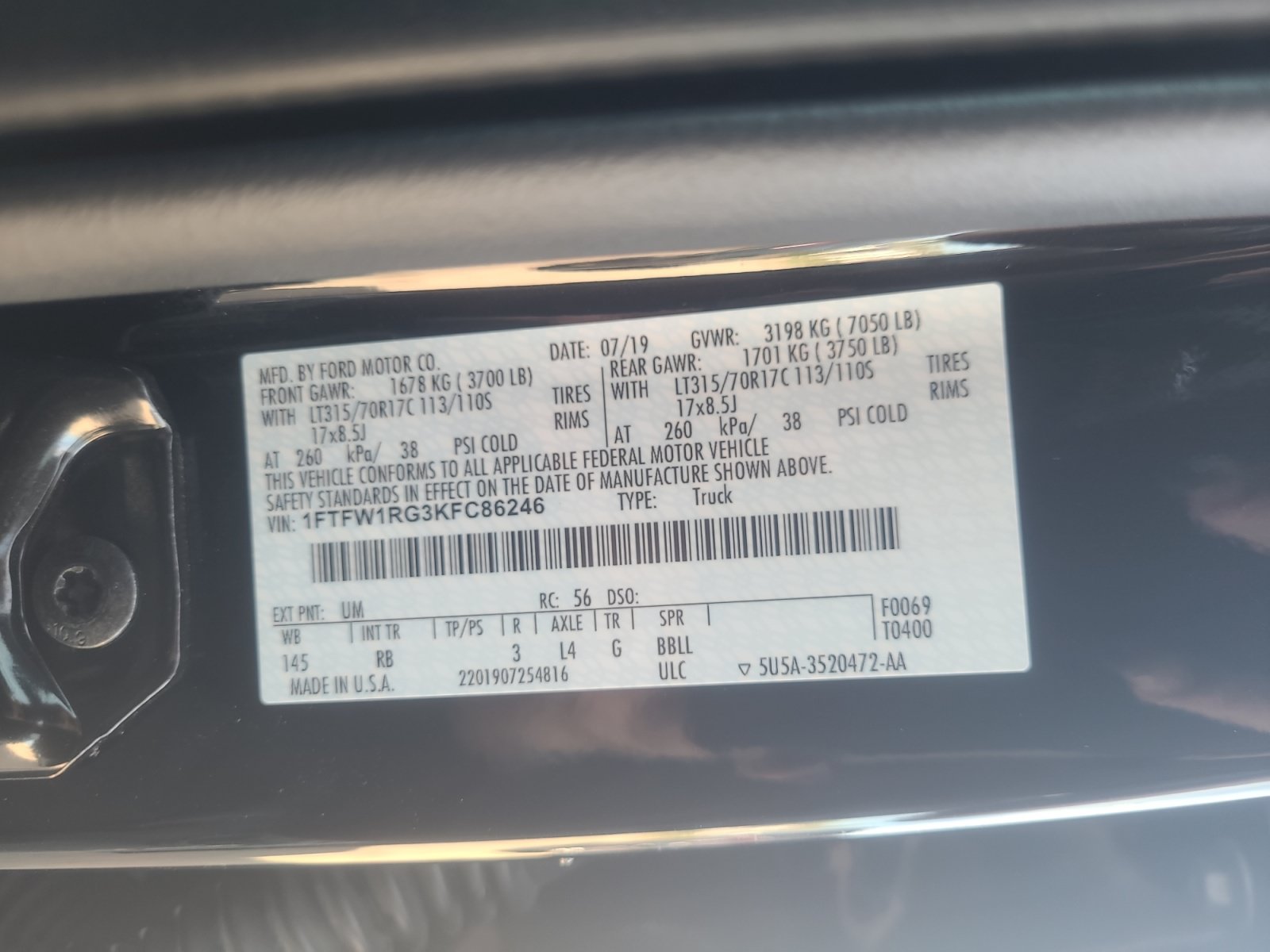 Used 2019 Ford F150 Raptor w/ Equipment Group 802A Luxury AWD/4WD image 25