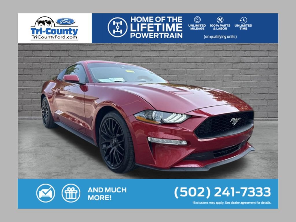 Used 2021 Ford Mustang Premium w/ Wheel & Stripe Package RWD image 1
