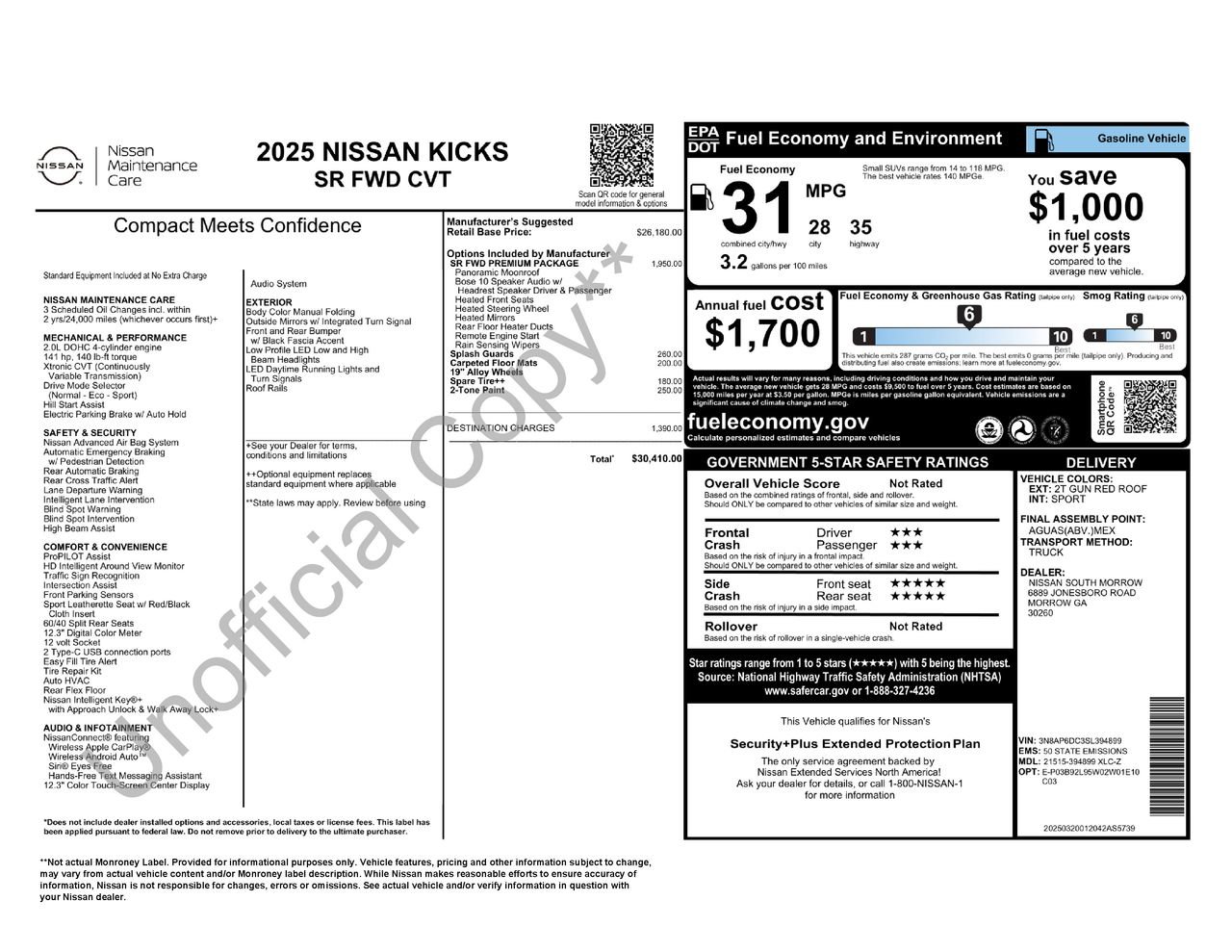 Certified 2025 Nissan Kicks SR w/ SR Premium Package FWD image 34