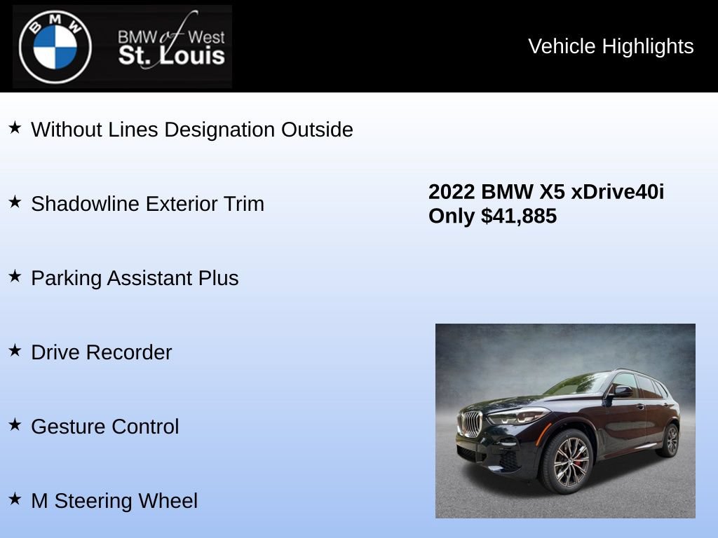 Used 2022 BMW X5 xDrive40i w/ M Sport Package AWD/4WD image 25