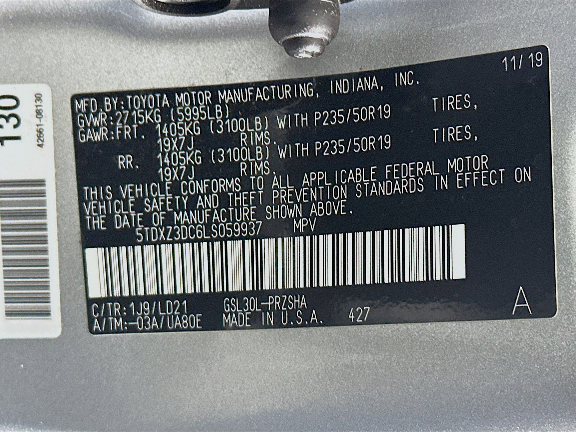 Used 2020 Toyota Sienna SE w/ SE Preferred Package image 12