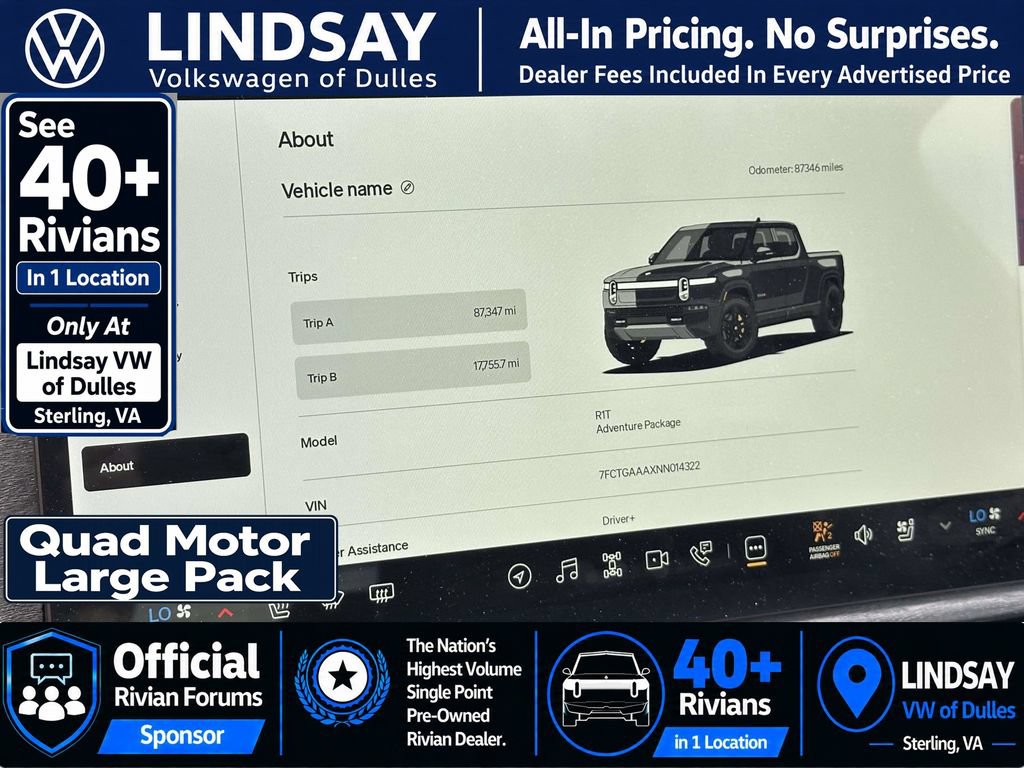Used 2022 Rivian R1T Adventure AWD/4WD image 24