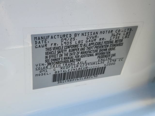 Certified 2025 Nissan Versa S w/ Trunk Package FWD image 15