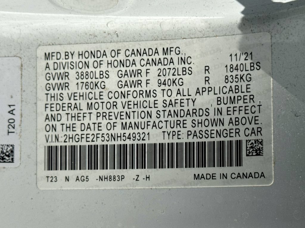 Used 2022 Honda Civic Sport image 38
