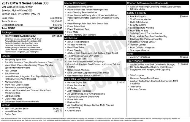 Used 2019 BMW 330i Sedan w/ Convenience Package RWD image 5