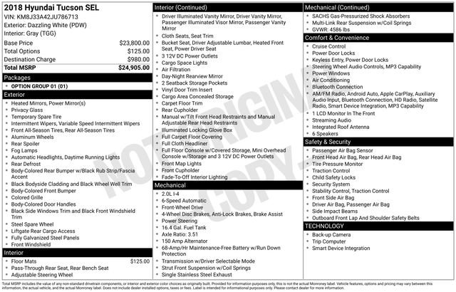 Used 2018 Hyundai Tucson SEL FWD image 24