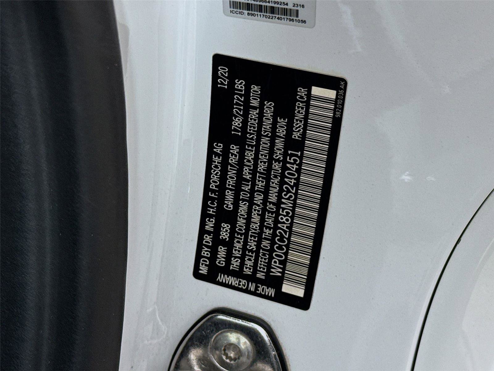 Used 2021 Porsche 718 Boxster Spyder w/ Light Design Package image 24