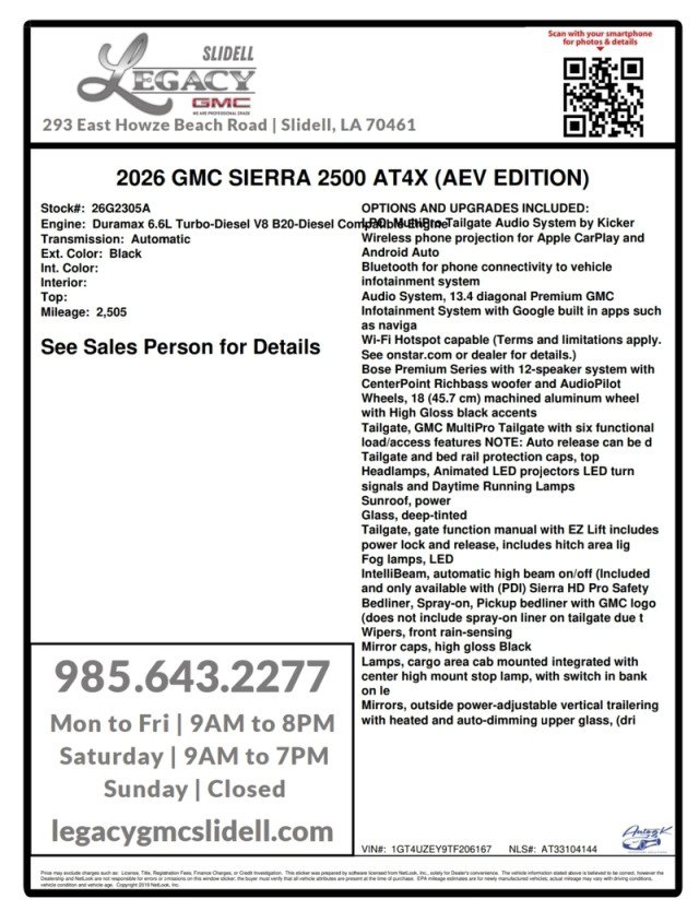 Used 2026 GMC Sierra 2500 AT4X w/ AT4X AEV Edition AWD/4WD image 30