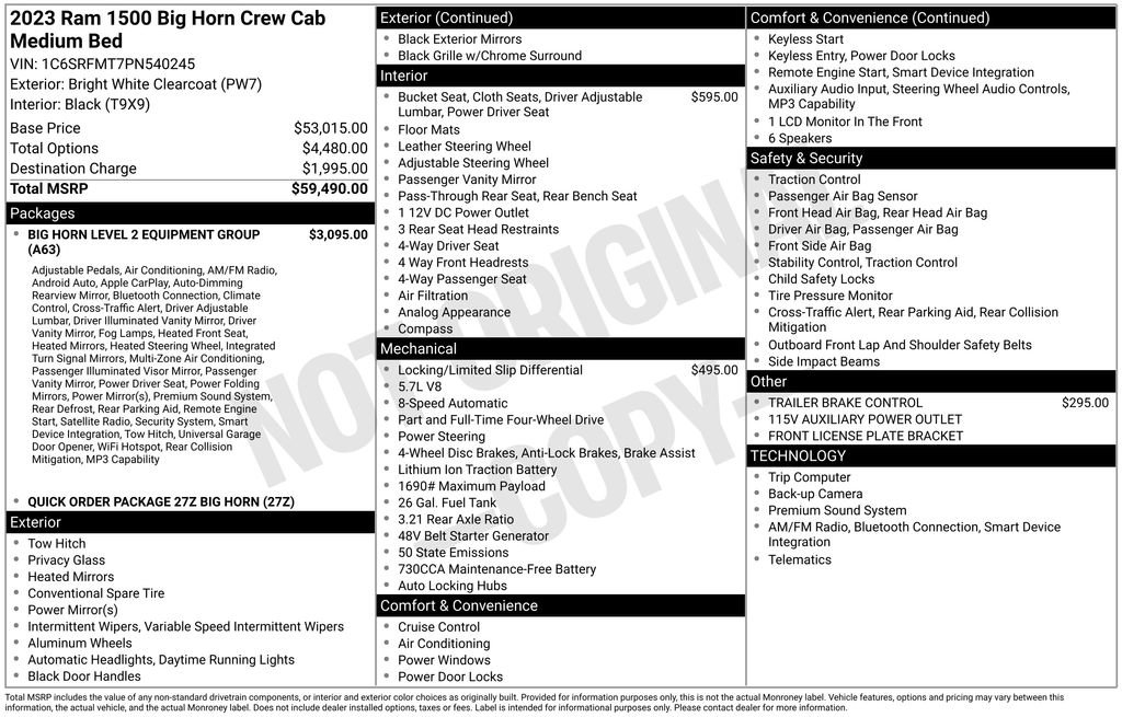 Used 2023 RAM 1500 Big Horn AWD/4WD image 31