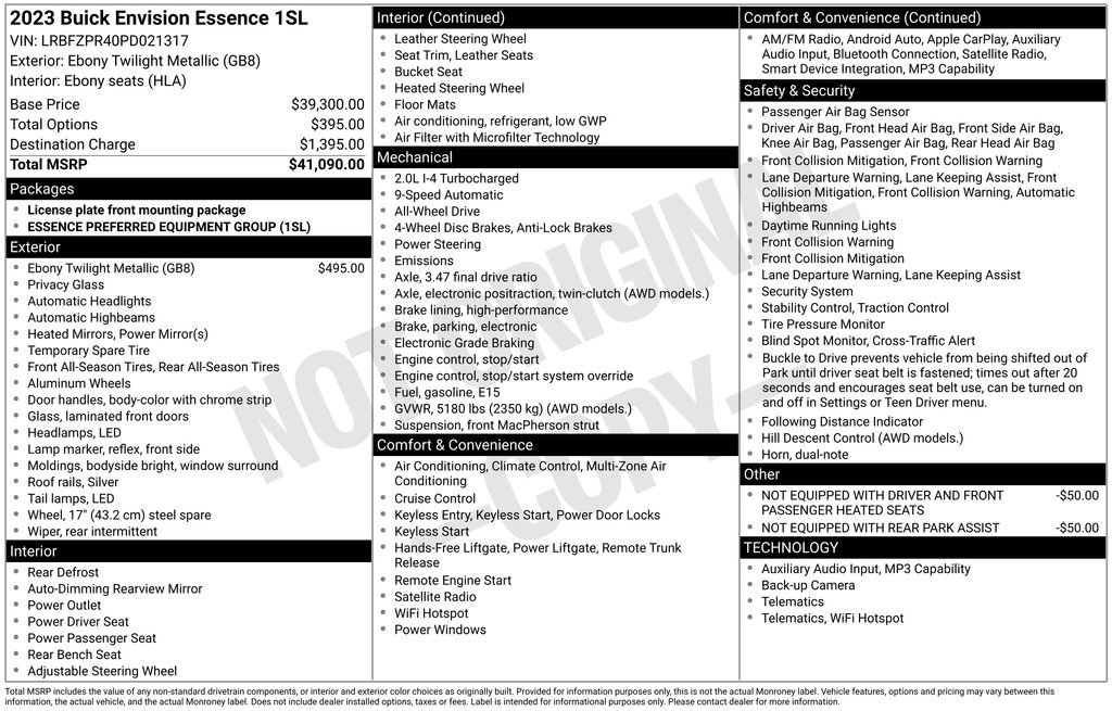 Used 2023 Buick Envision Essence image 7
