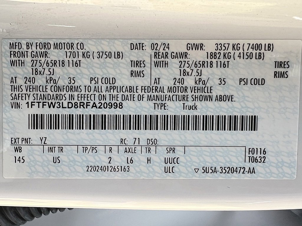 Used 2024 Ford F150 XLT w/ Equipment Group 302A MID image 45