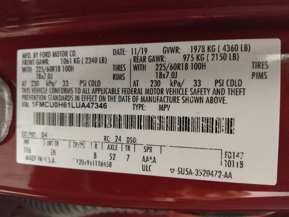 Used 2020 Ford Escape SEL FWD image 33