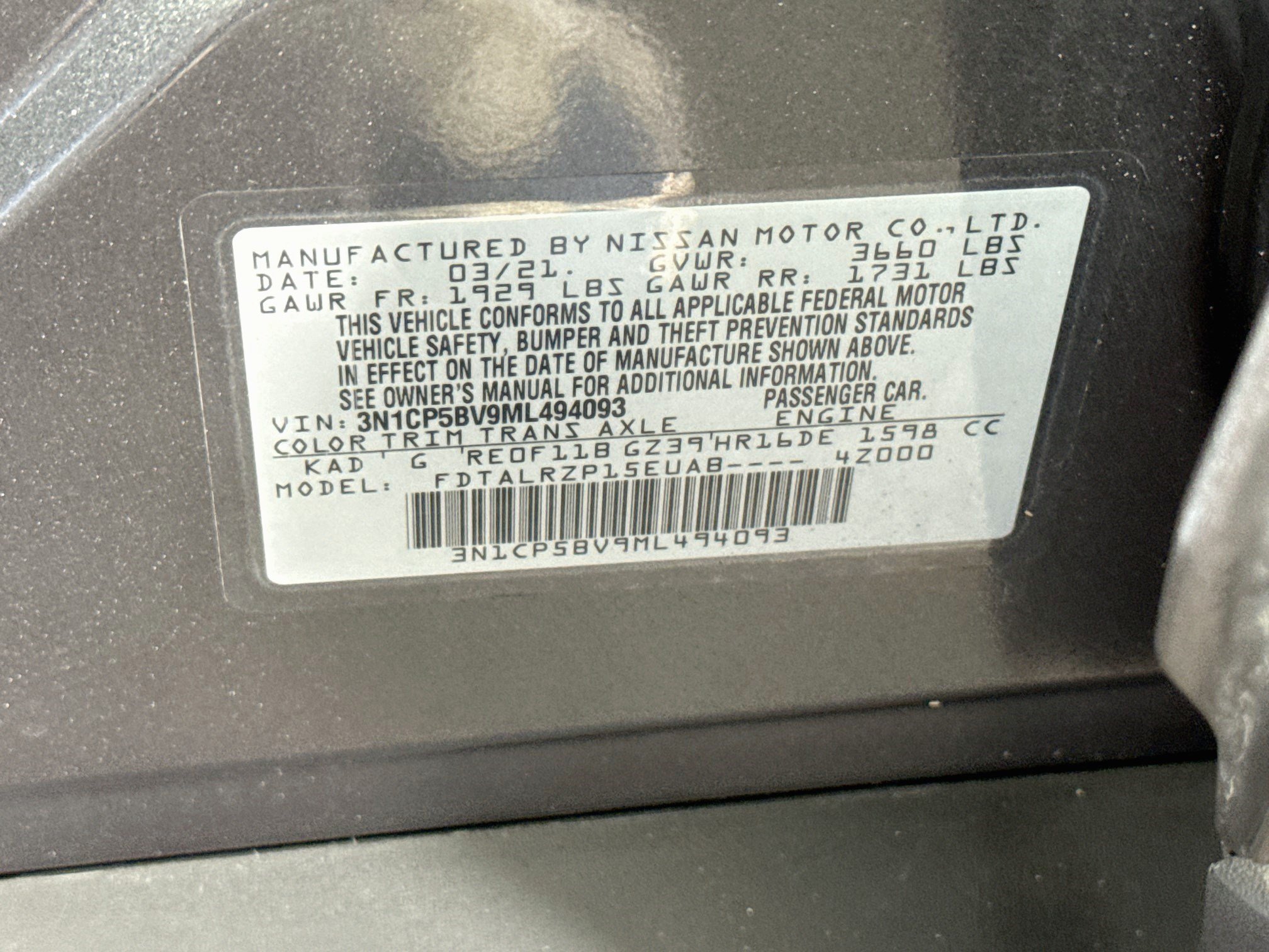 Used 2021 Nissan Kicks S FWD image 40