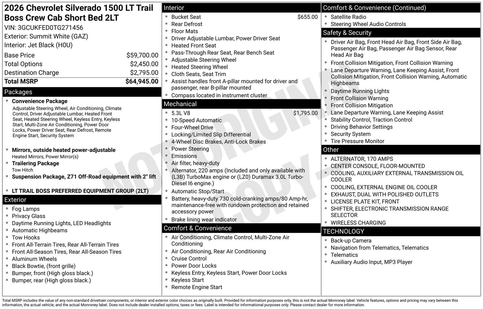 New 2026 Chevrolet Silverado 1500 LT Trail Boss image 22