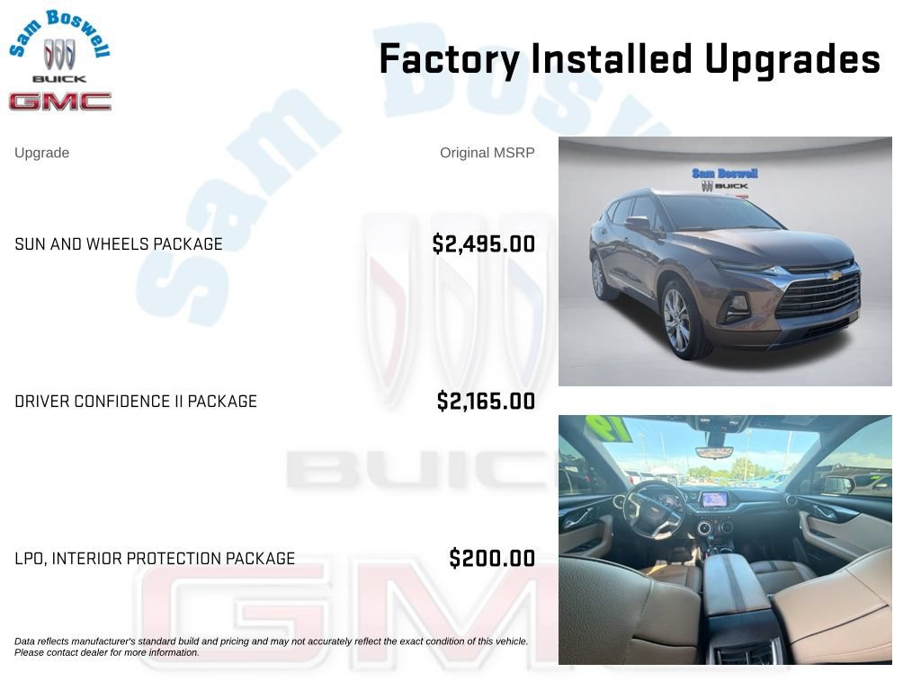 Used 2019 Chevrolet Blazer Premier w/ Sun and Wheels Package FWD image 4