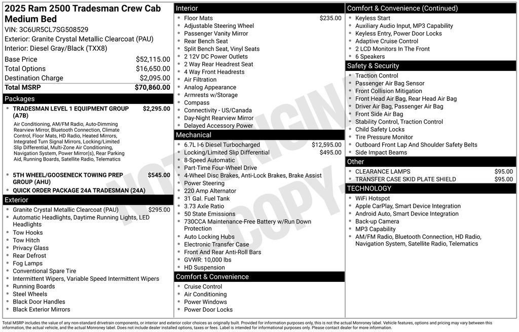 Used 2025 RAM 2500 Tradesman AWD/4WD image 21